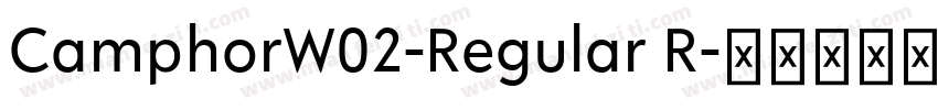 CamphorW02-Regular R字体转换